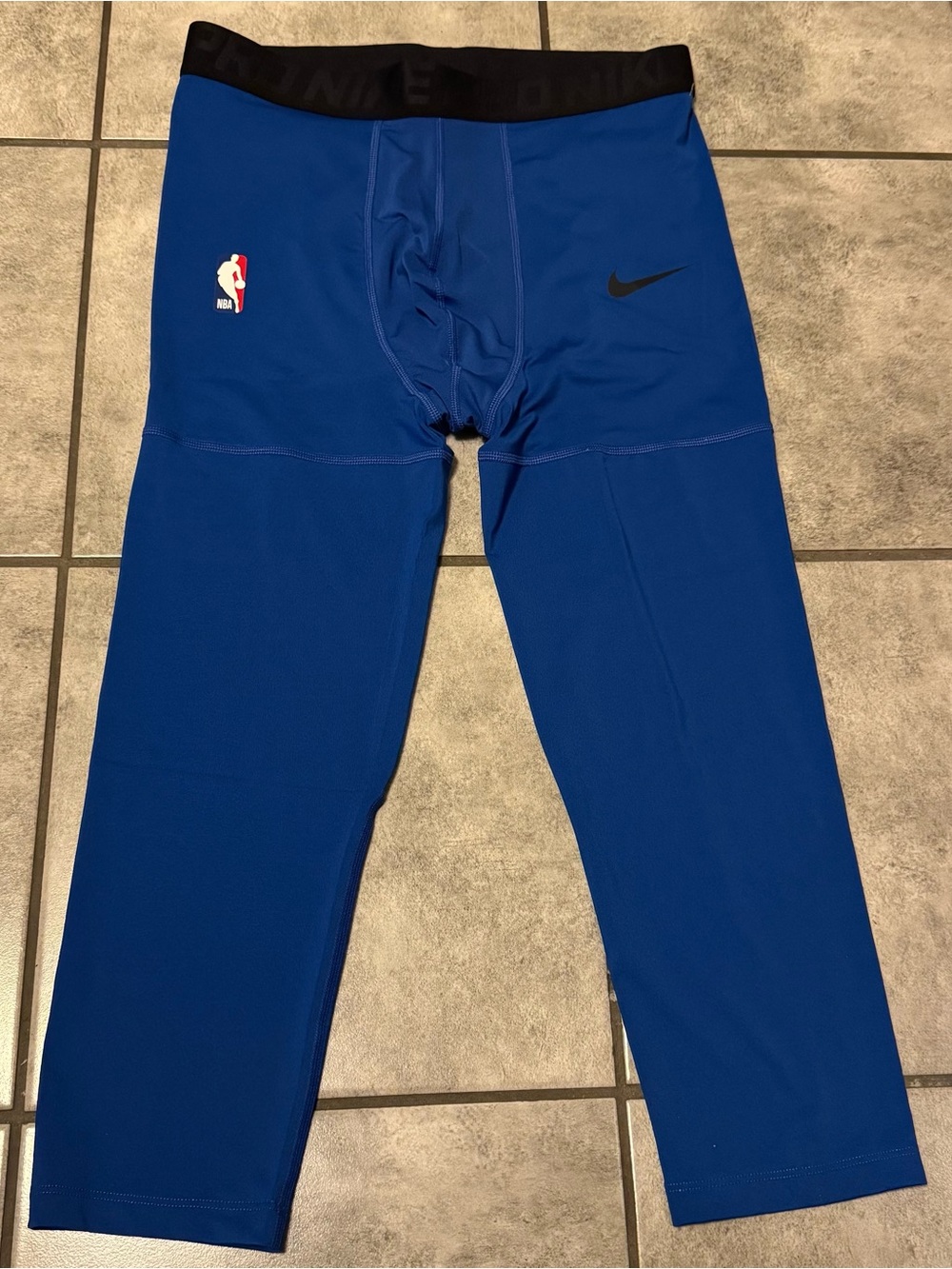 NIKE Pro NBA 3/4 Compression Tights Blue Size Large NWT